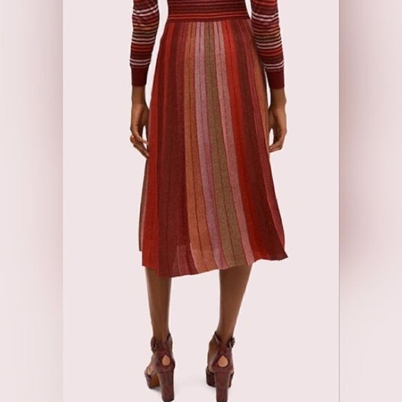 Kate Spade New York Metallic Rainbow Whimsical Fairy Cocktail Midi Skirt XS - Picture 8 of 14